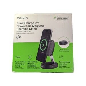 Pp3O Belkin BoostCharge Pro QI2 15W Magnetic Wireless Foldable Charging Stand